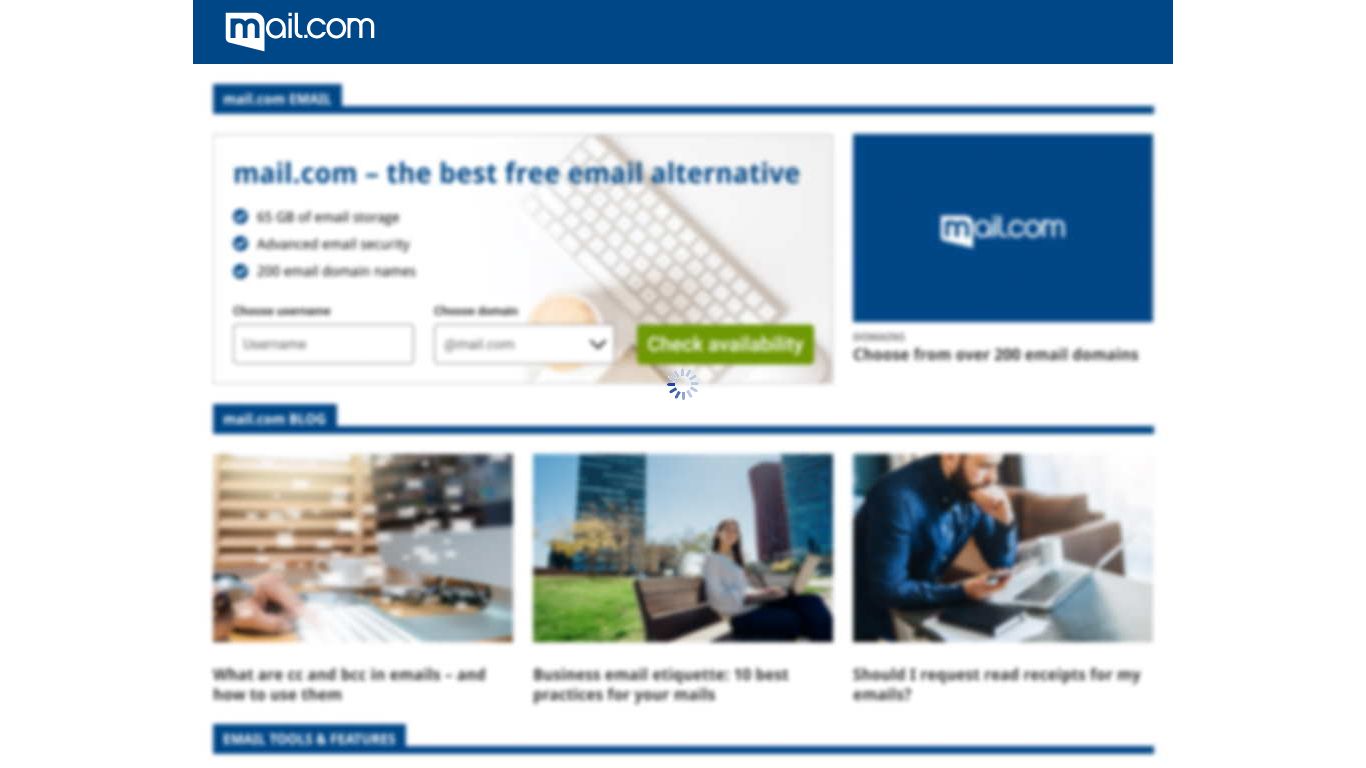 Free email accounts | Register today at mail.com